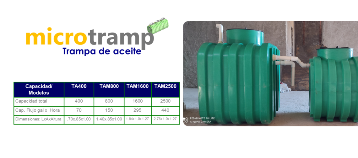 trampa de aceite para separación de aguas y aceites Microtramp trampa de aceite